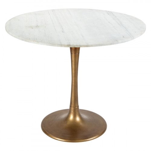 ZUO - Fullerton Dining Table in White/Gold