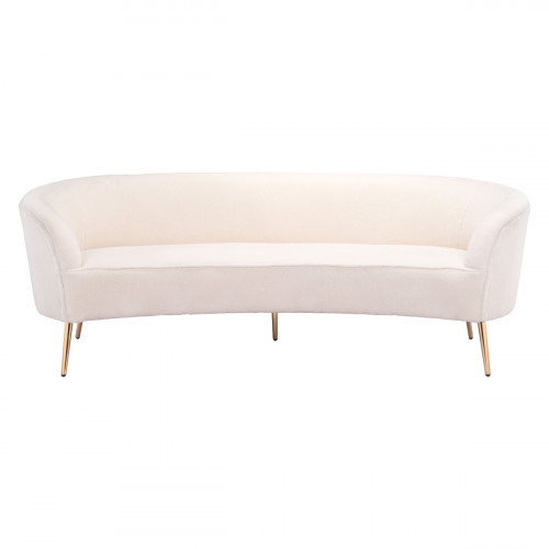 ZUO - Luna Sofa in White/Gold