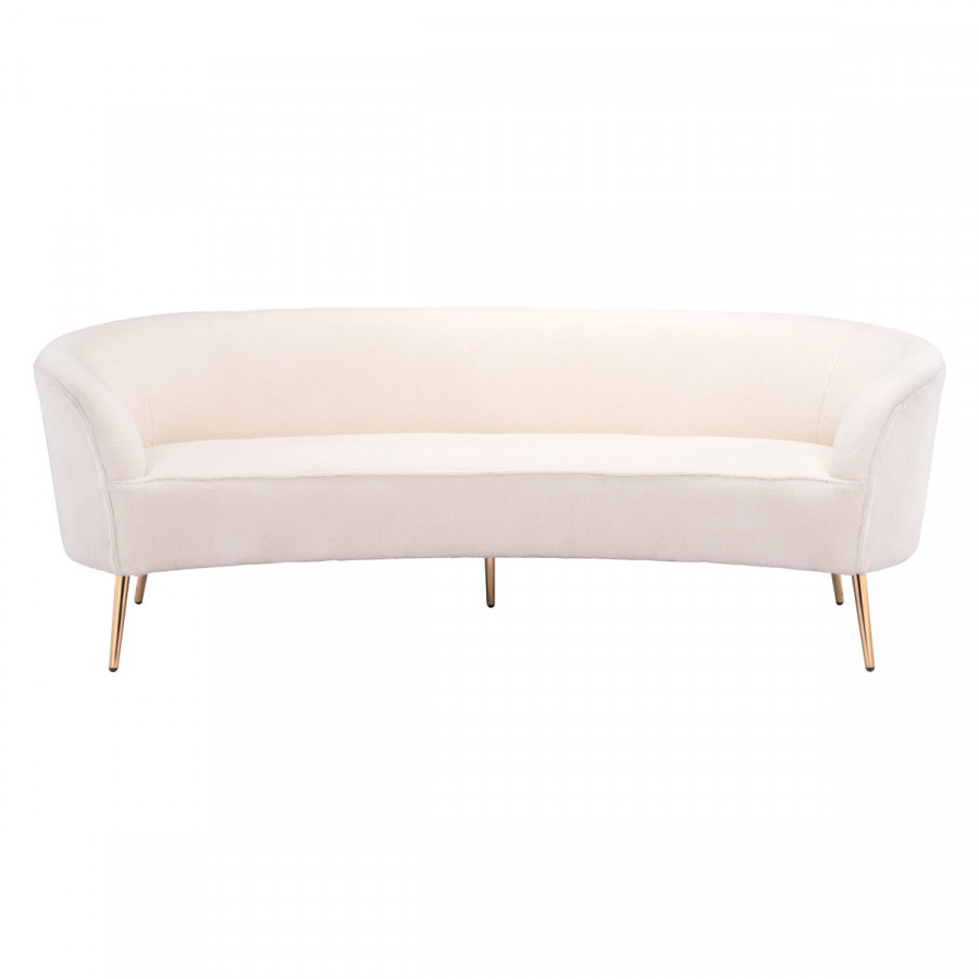 ZUO - Luna Sofa in White/Gold