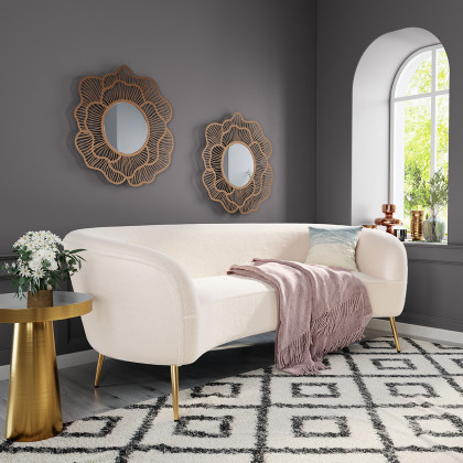 ZUO - Luna Sofa in White/Gold