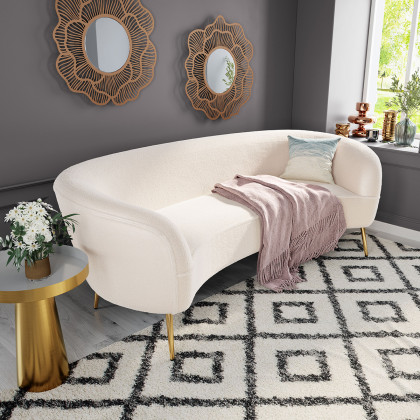 ZUO - Luna Sofa in White/Gold