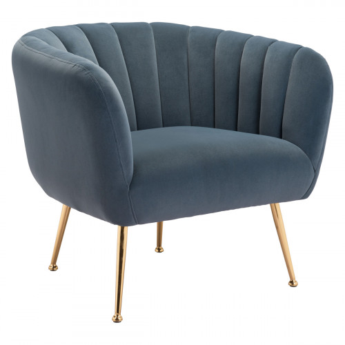 ZUO Deco Accent Chair - Gray/Gold