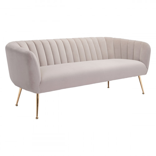 ZUO Deco Sofa - Light Pink/Gold