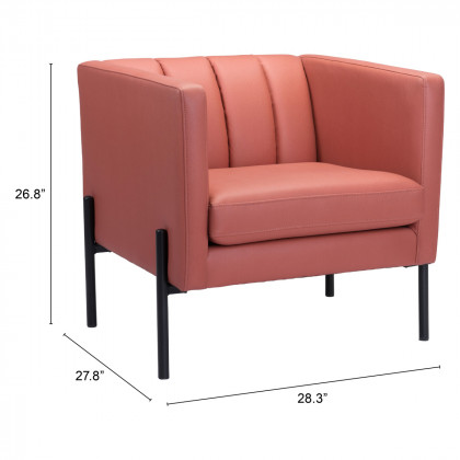 ZUO Jess Accent Chair - Rust/Black