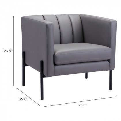 ZUO Jess Accent Chair - Gray/Black