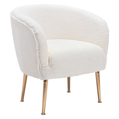 ZUO - Sherpa Accent Chair in Beige/Gold