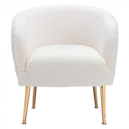 ZUO - Sherpa Accent Chair in Beige/Gold