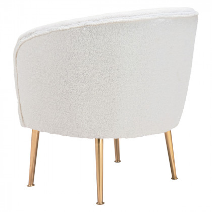 ZUO - Sherpa Accent Chair in Beige/Gold