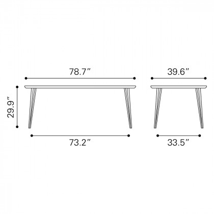 ZUO - Perpignan Dining Table in Brown/Black