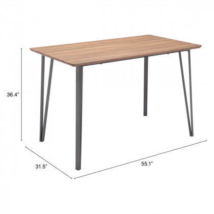 ZUO - Doubs Counter Table in Brown/Black