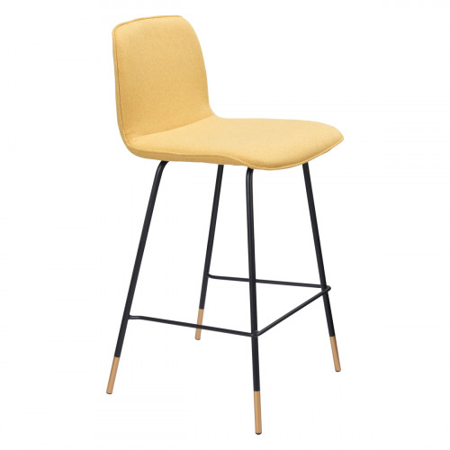 ZUO Var Counter Chair - Yellow/Black/Gold