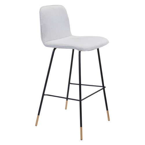 ZUO - Gironde Bar Chair in Light Gray/Black