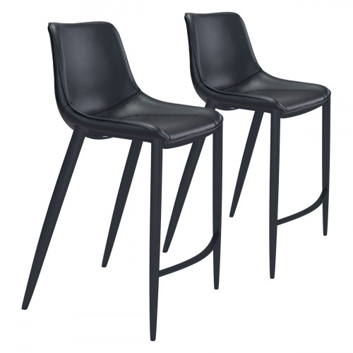 ZUO Magnus Bar Chair (Set Of 2) - Black