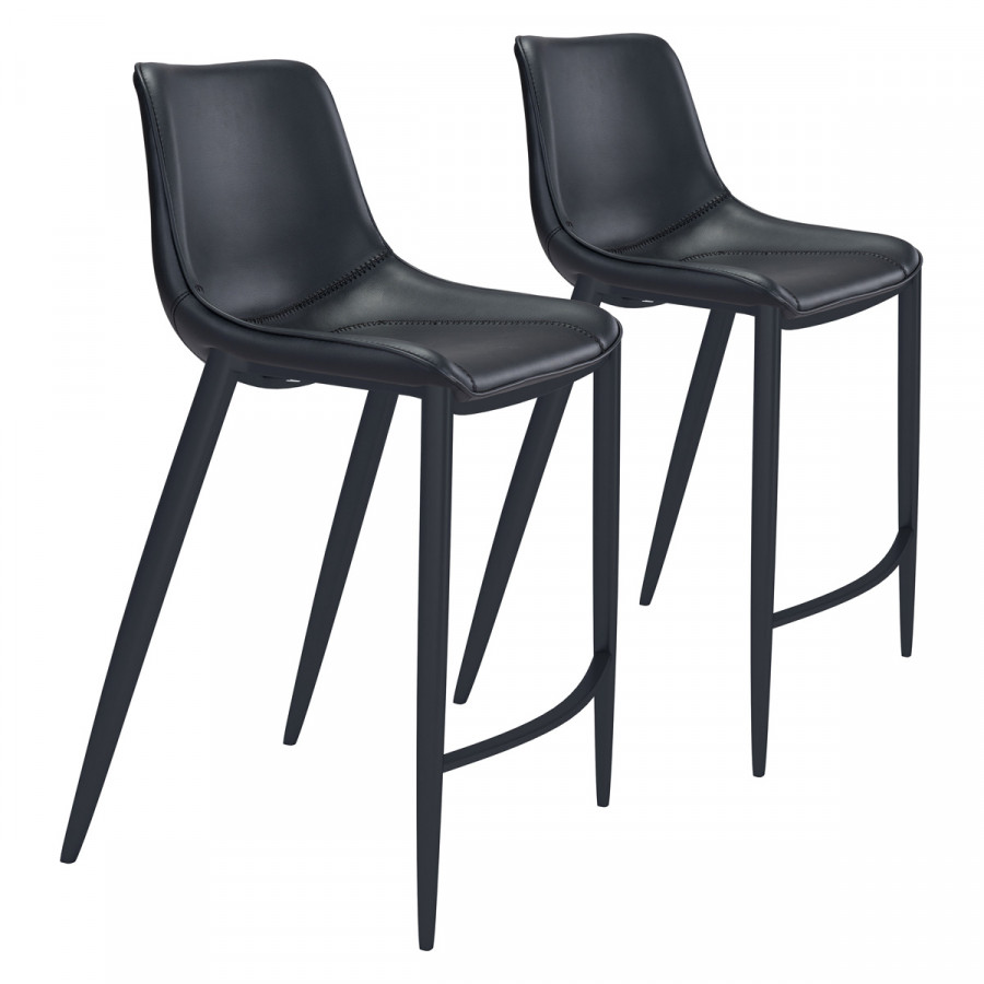 ZUO Magnus Bar Chair (Set Of 2) - Black