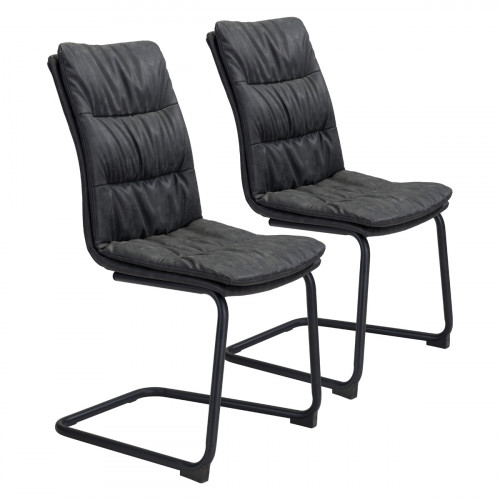 ZUO Sharon Dining Chair (Set Of 2) - Vintage Black/Black