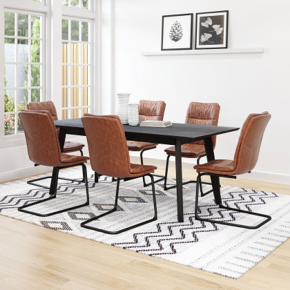 ZUO Sharon Dining Chair (Set Of 2) - Vintage Brown/Black