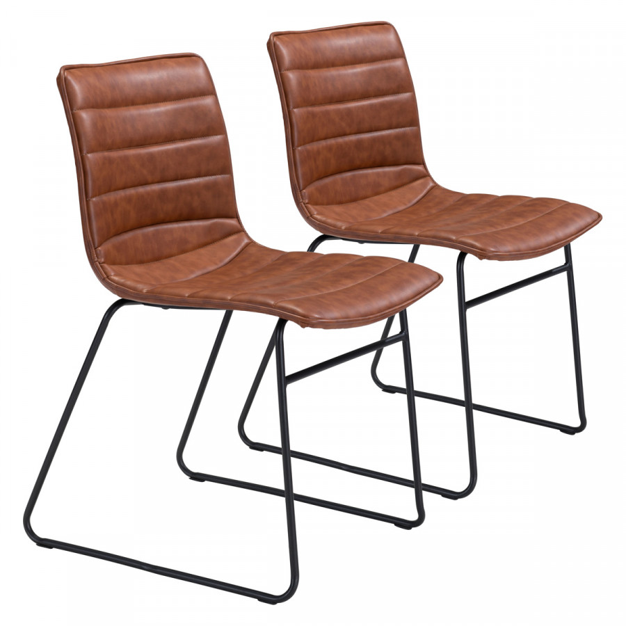 ZUO Jack Dining Chair (Set Of 2) - Vintage Brown/Black