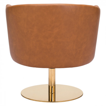 ZUO Justin Accent Chair - Brown/Gold
