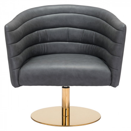 ZUO Justin Accent Chair - Gray/Gold