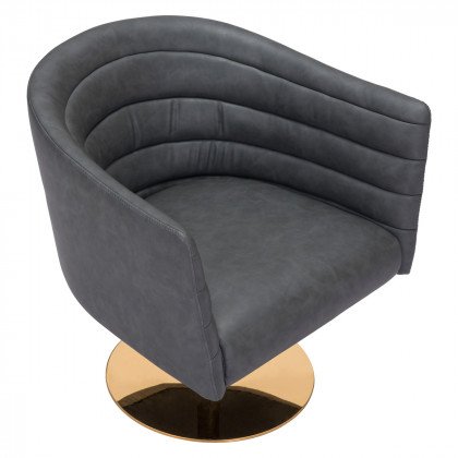 ZUO Justin Accent Chair - Gray/Gold
