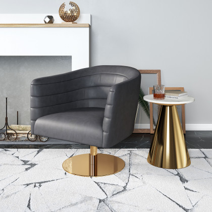 ZUO Justin Accent Chair - Gray/Gold