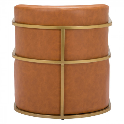 ZUO Xander Accent Chair - Brown/Gold