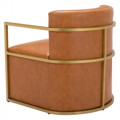 ZUO Xander Accent Chair - Brown/Gold