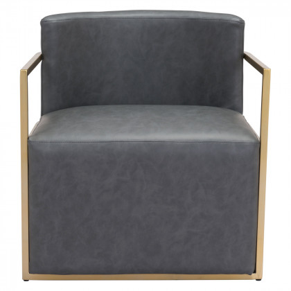 ZUO Xander Accent Chair - Gray/Gold