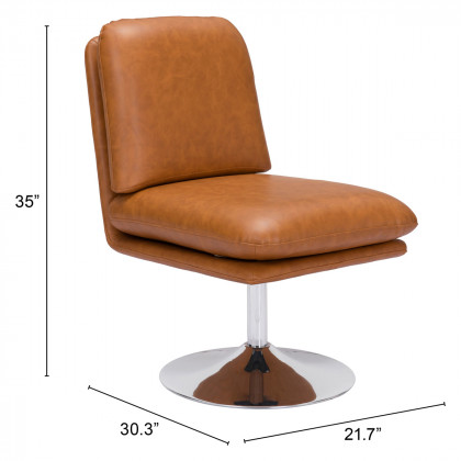 ZUO Rory Accent Chair - Brown/Silver