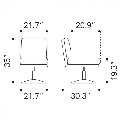 ZUO Rory Accent Chair - Brown/Silver