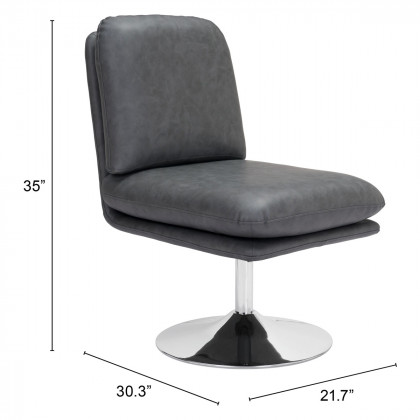 ZUO Rory Accent Chair - Gray/Silver