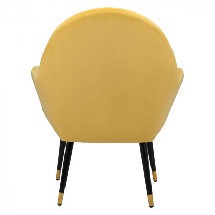 ZUO Alexandria Accent Chair - Yellow/Black/Gold