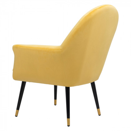 ZUO Alexandria Accent Chair - Yellow/Black/Gold