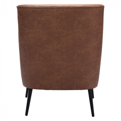 ZUO Ontario Accent Chair - Vintage Brown/Gold