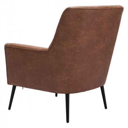 ZUO Ontario Accent Chair - Vintage Brown/Gold