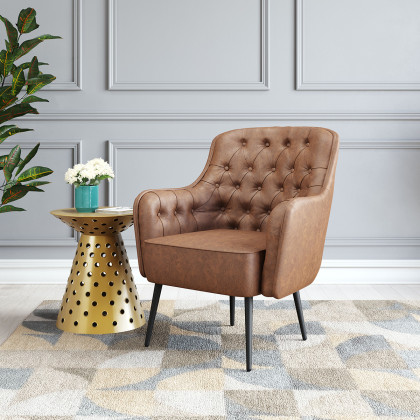 ZUO Tasmania Accent Chair - Vintage Brown