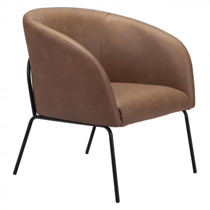 ZUO Quinten Accent Chair - Vintage Brown/Gold
