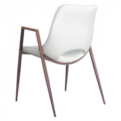 ZUO Desi Dining Chair (Set Of 2) - White/Dark Brown