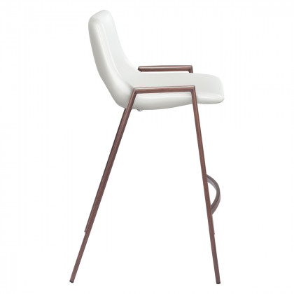 ZUO Desi Counter Chair (Set Of 2) - White/Dark Brown