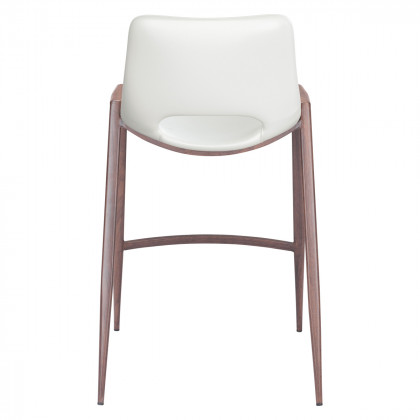 ZUO Desi Counter Chair (Set Of 2) - White/Dark Brown