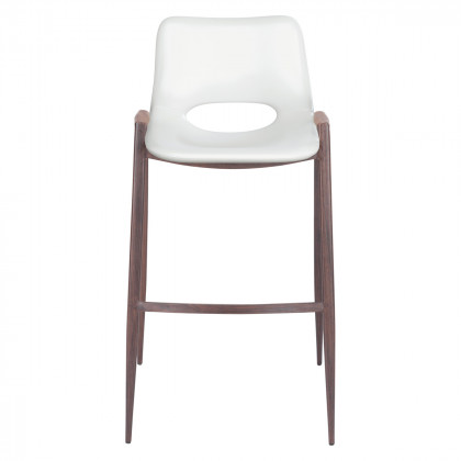 ZUO Desi Bar Chair (Set Of 2) - White/Dark Brown