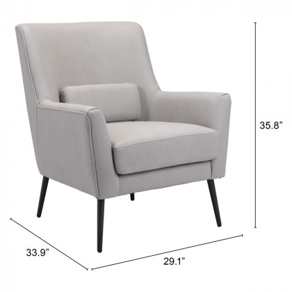 ZUO Ontario Accent Chair - Gray/Black
