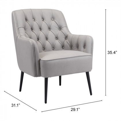ZUO Tasmania Accent Chair - Gray/Black