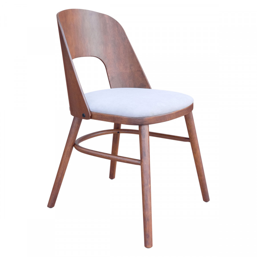 ZUO Iago Dining Chair - Light Gray/Walnut