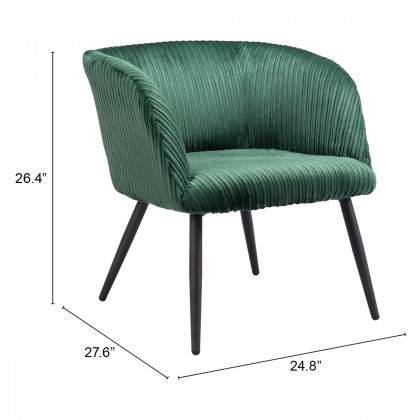 ZUO Papillion Accent Chair - Green/Matte Black