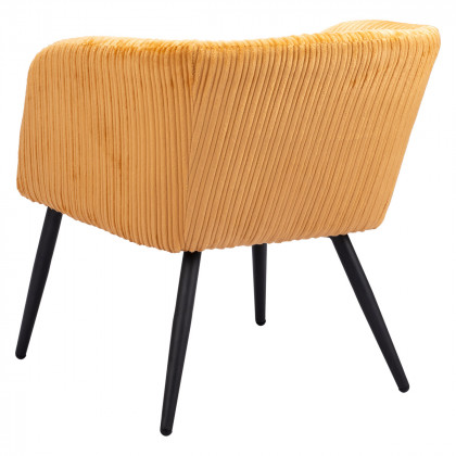 ZUO Papillion Accent Chair - Yellow/Matte Black