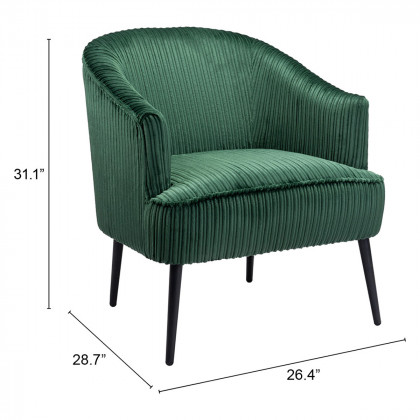 ZUO Ranier Accent Chair - Green/Matte Black