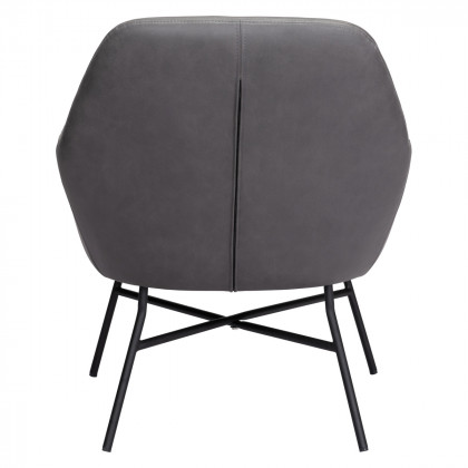 ZUO Hans Accent Chair - Vintage Gray/Matte Black