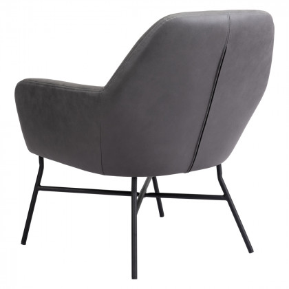 ZUO Hans Accent Chair - Vintage Gray/Matte Black