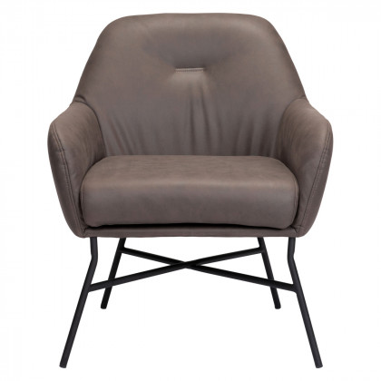 ZUO Hans Accent Chair - Vintage Brown/Matte Black
